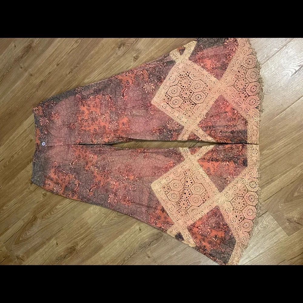 NWOT Free People Billowy Wide Legged Flare Pants - Picture 5 of 10